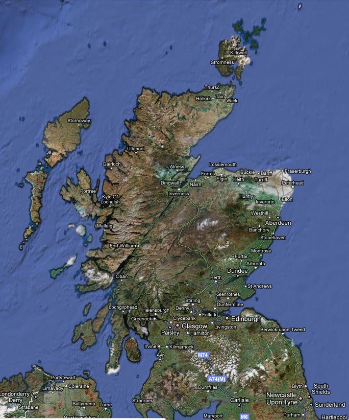 Map of Scotland