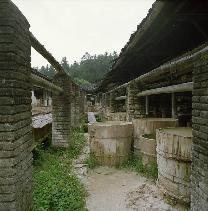 Glaze vats at the end of the line